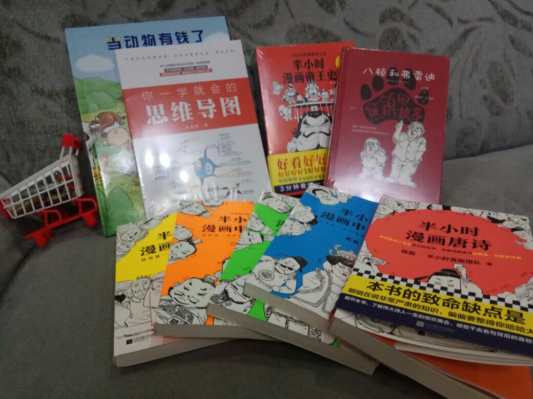 孩子说学校里很流行这套漫画,想借来看都要排队,干脆给他买一套好好看。