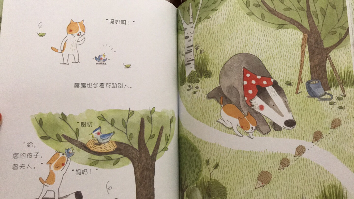 孩子成长的路上,也需要像故事里獾女生那样共同经历一段上坡路,分享自己的人生智慧、勇气和爱