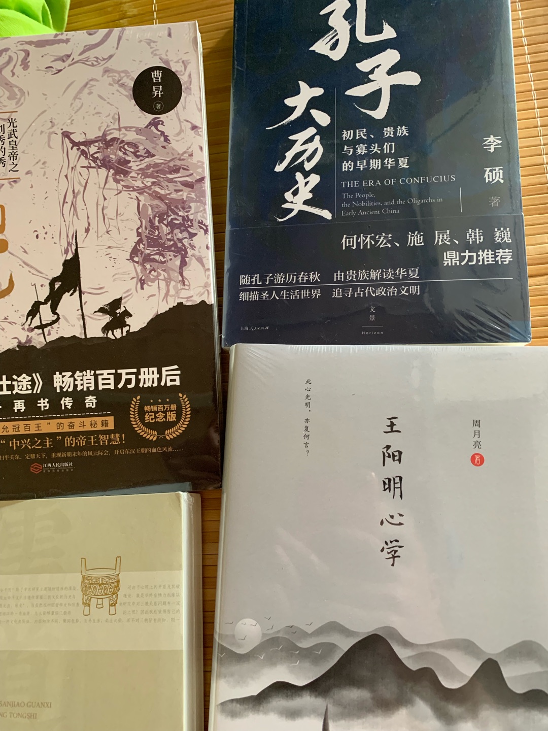 忍不住又买了书,懂的越多,便越恐惧对这个世界知道的太少,于是它就鞭策你去更快的提高认知,阅读便是认知的重要组成构建。知道圣人的思想为什么这么便宜吗?因为他们希望天下人人都能儒道至圣,字开天门!