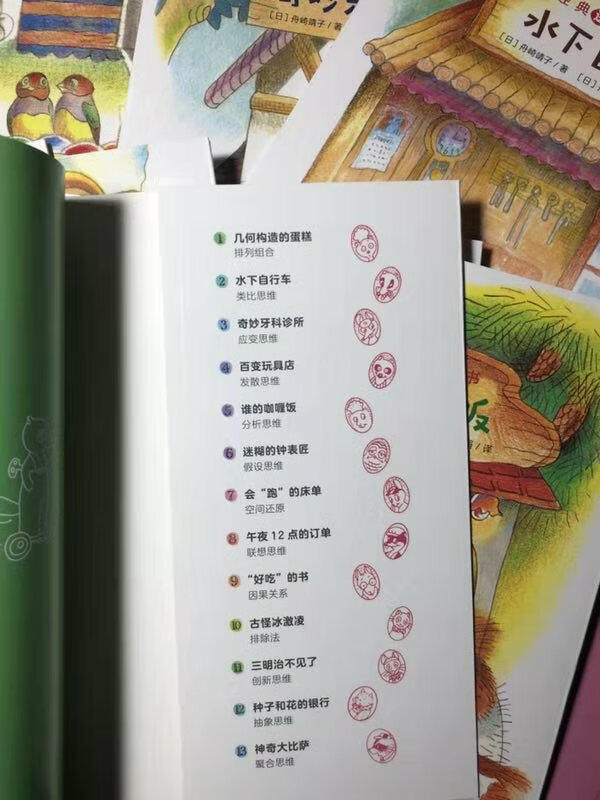 随着宝宝逐渐长大,有意识地锻炼他的逻辑思维能力就成了宝妈需要考虑的问题,原本是想入手思维导图系列,又觉得宝宝太小会看不懂,千挑万选之后买了这套。拿到手后觉得还挺不错,它总共有十三本,每本都是一个独立的童话故事,每页的字不多,孩子读起来也不费劲,加上每页的配图又是非常生动形象,就更能让他乐在其中。每本书他都会翻来覆去读上许多遍,在这个过程中就能够对故事慢慢地用自己的话来复述,不管是语言表达能力还是逻辑思维能力都在不断加强。这套童书的纸质也非常不错,装帧很好,也没有异味,内容更加是寓教于乐的,最重要的是还能加深亲子关系,是真的挺不错的。