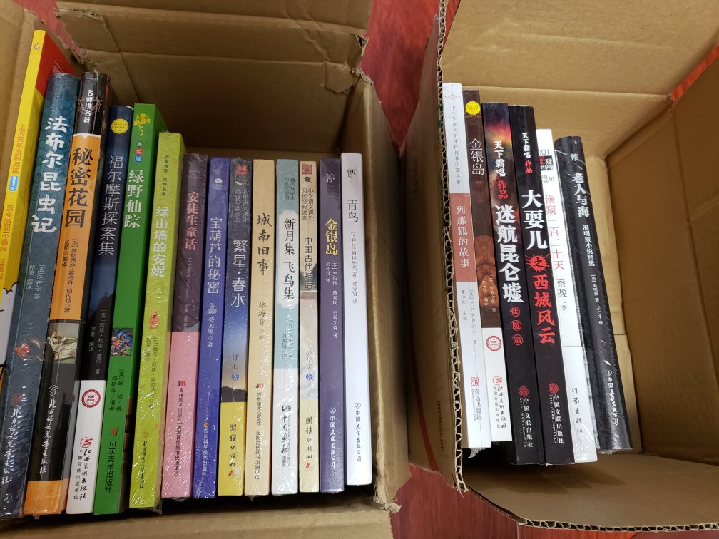 碰到做活动,一次买了50本书。剁手了。大部分是给孩子储备的,小学生经典必读书目里面的。还有部分畅销书,省了不少。自营图书,值得信赖