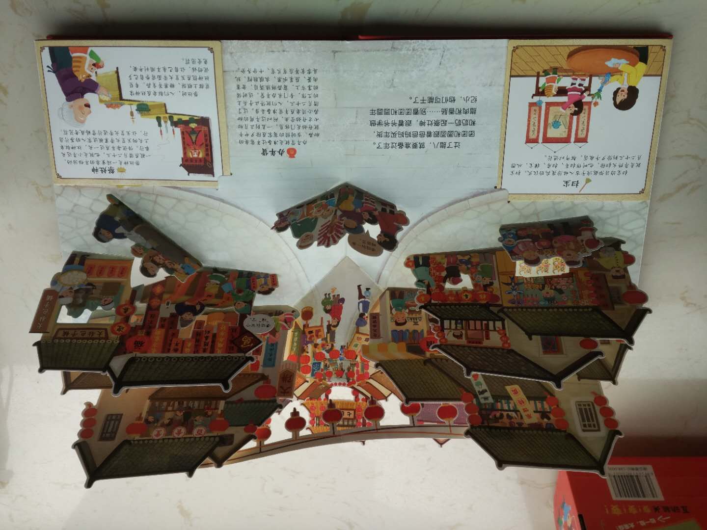 礼盒装的还是有点小贵,适合过年的时候陪孩子们读,让他们了解过年的意义也不错,里面很多立体的场景现在很少看到了,只能在书里去感受……
