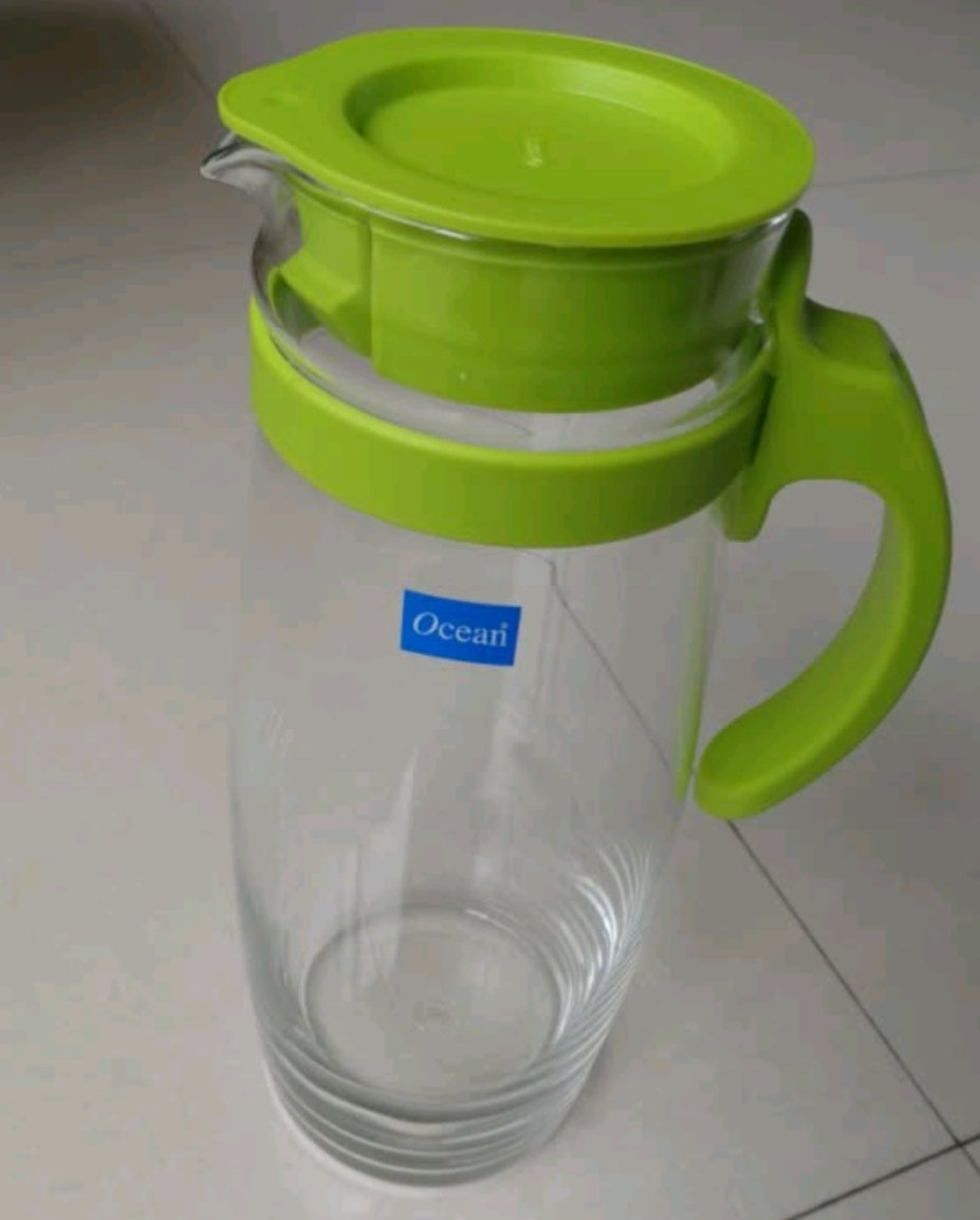 ocean进口耐热玻璃水壶大容量凉水壶冷水壶玻璃耐高温茶壶凉水杯1660绿