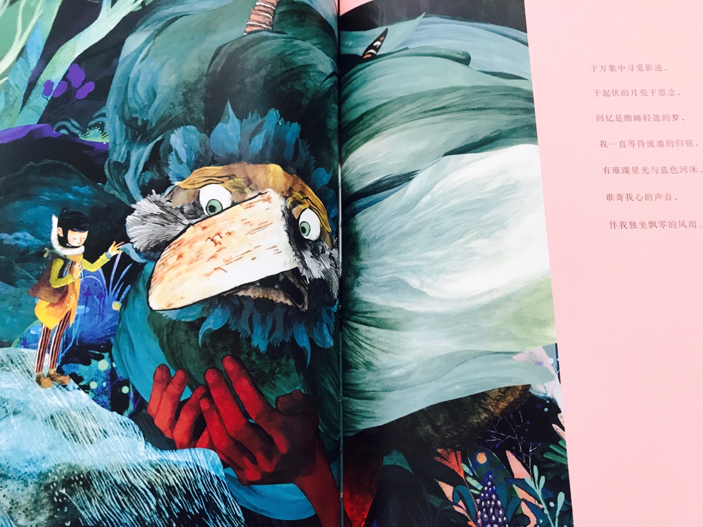 很漂亮了的绘本,翻开这本书的时候被眼前的插画所吸引,感觉带入了另外一个世界。真的很有感染力,色彩优美。绘本不分年龄段,推荐给大家