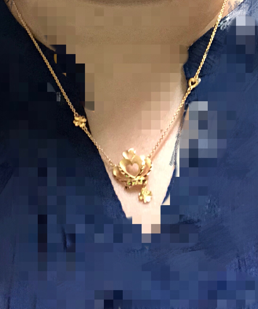 挺漂亮的。就是胖子戴链子有点细。
