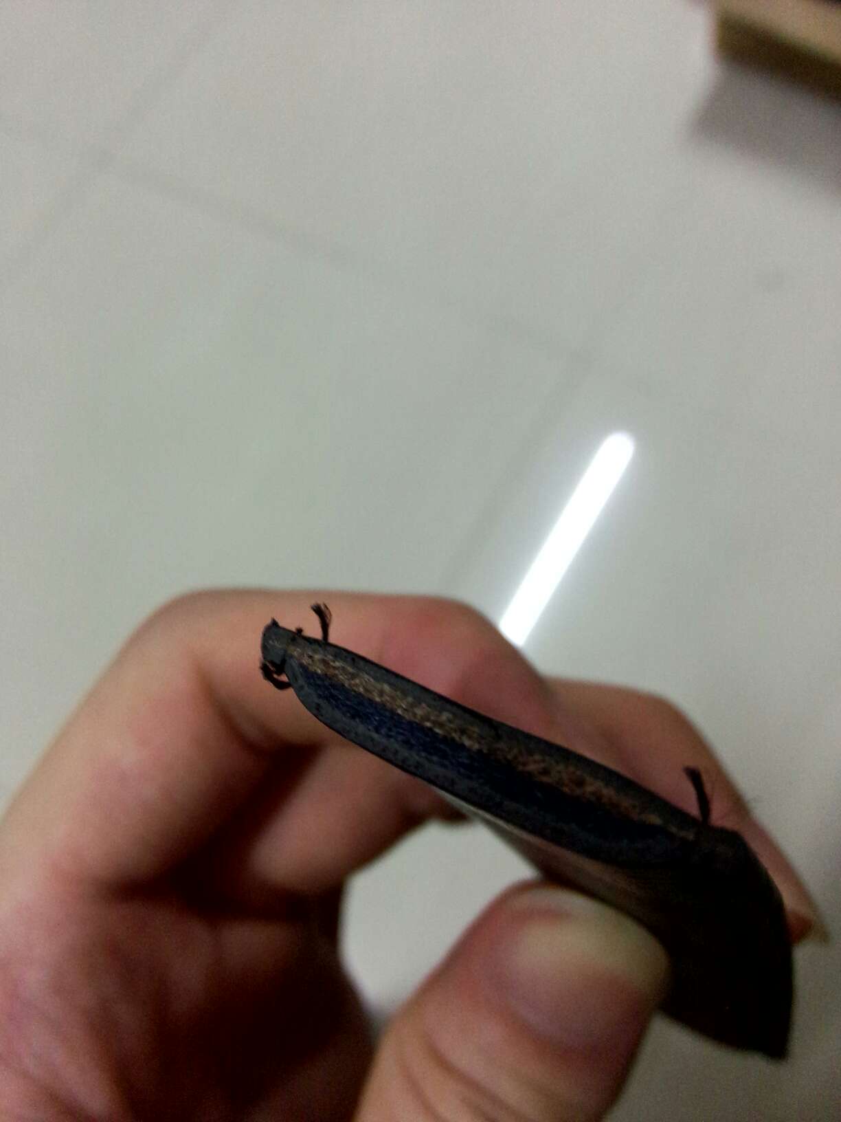 摸起来手感还可以,扣头有几条划痕,太长剪了一段会看的自己看下是否真皮要不要买吧