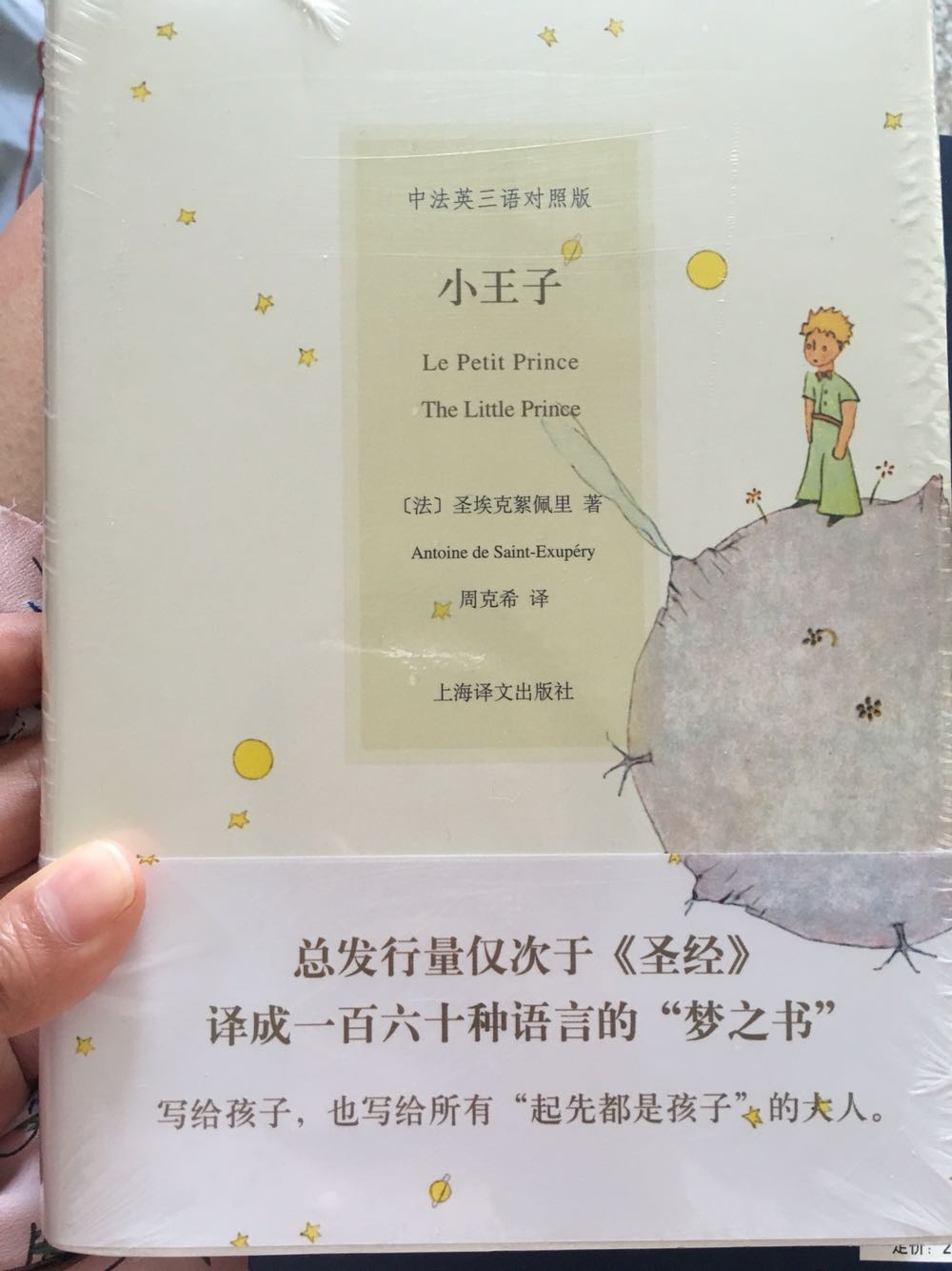 以前弄丢过自己的玫瑰花,弄丢了小王子,一直以来把小王子和其他的故事混淆了,考完电影哭成泪人以后,多方查询后买了周克希版的小王子,读起来就像小王子真实的存在着,天真又忧伤,每个人都曾是小王子