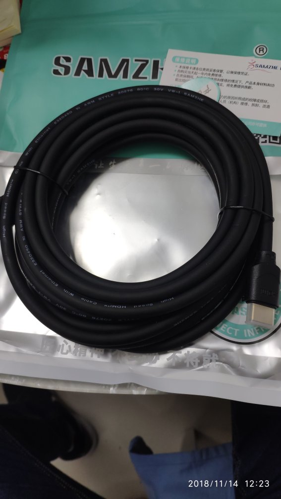 很好,5米正好够我用了,买的设备里自带的1米,用着不方便。