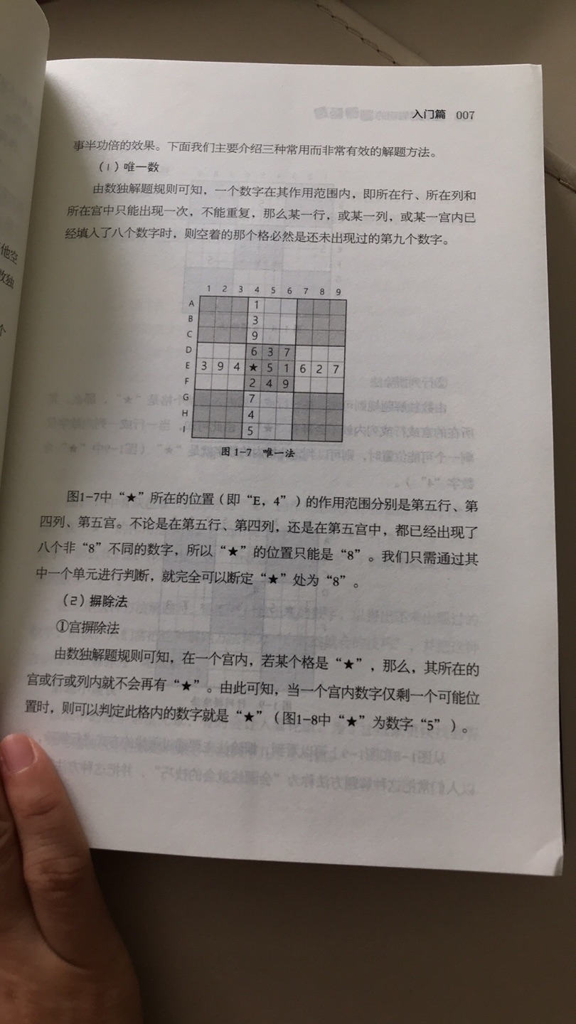 已经玩数独十多年了,买这本书主要是给女儿学习,希望通过玩数独能帮助她的逻辑思维。内容由简到难,有方法解读,非常适合初学者。