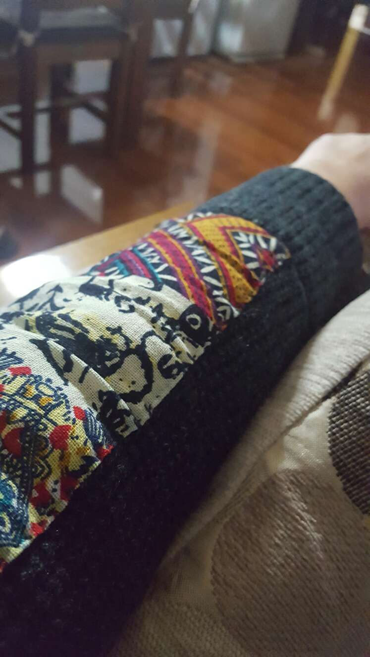 还挺漂亮的,只是袖子有点瘦,呵呵