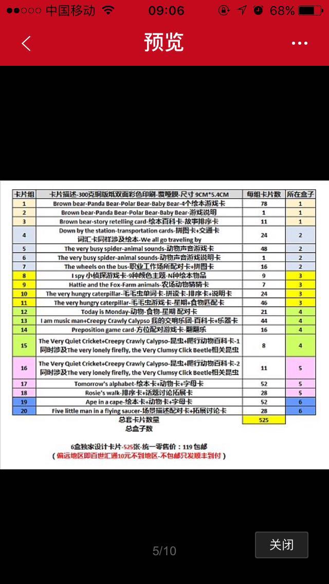 质量非常好,性价比高!强烈推荐。另外,请大家关注海龟妈妈为女儿英语启蒙设计的廖彩杏书单绘本游戏卡。谢谢大家。公众号有详细介绍。公众号:英文绘本学习卡 或加微信DISCODIVA