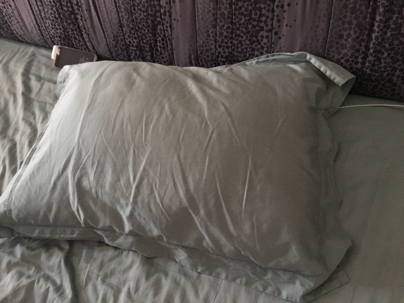 枕套挺舒服的,像埃及棉的材质,喜欢这个颜色