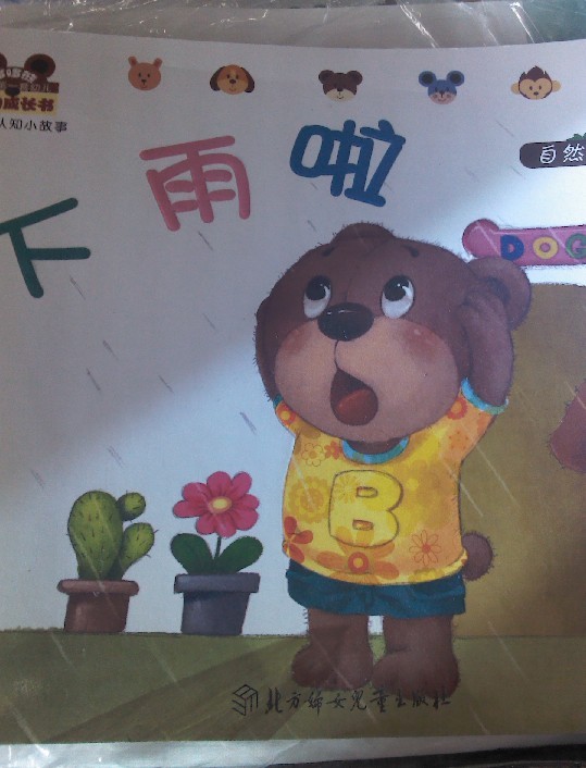 小白兔童書館·中國第一套幼兒自助成長書：哆哆熊認(rèn)知小故事/下雨了（適合0-3歲） 曬單實拍圖