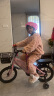 童贝星儿童自行车男孩2-3-6-8-9岁小孩单车脚踏车宝宝童车 樱花粉+ 辐条轮 +后座款头盔大礼包 14寸适合身高95-115cm 实拍图