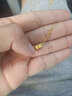萃華金店紫韻櫻花黃金項鏈女士足金吊墜七夕禮物送女友老婆 足金吊墜 約0.3g【送925銀鏈】+證書禮盒 曬單實拍圖