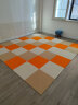 日毯大尺寸/进口免胶地毯环保卧室客厅满铺茶几毯床边毯家用HT100系列 HT110橙色(50*50cm)一片 实拍图