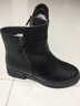 3513巡洋艦女靴冬季加絨保暖棉鞋羊毛靴子拉鏈棉靴媽媽鞋 黑色 37 曬單實(shí)拍圖