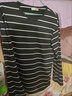嘉曄嘉曄條紋長(cháng)袖t恤男生秋季秋衣潮流韓版ins港風(fēng)體恤修身打底衫內搭 1件裝 黑條紋 2XL 175 曬單實(shí)拍圖