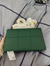 CHARLES&KEITH方格鏈條單肩斜挎小方包包女包生日禮物CK2-80782007 Dark Green深綠色 M 曬單實(shí)拍圖