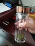 格亞（GEYA）玻璃杯雙層水杯男士水晶杯商務(wù)玻璃茶杯辦公室泡茶杯子團購定制 金色350ml 曬單實(shí)拍圖