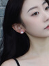 APM Monaco粉母貝愛心玫瑰金簡約時尚耳釘少女感 禮物送女友 粉母貝愛心耳釘 曬單實拍圖