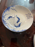 煜乾盤(pán)子餐盤(pán)菜盤(pán)家用中式青花陶瓷景德鎮骨瓷年年有余釉中彩飯盤(pán)餐具 八英寸平盤(pán) 曬單實(shí)拍圖