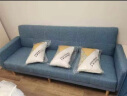 卓芝 布艺沙发床客厅卧室组合家具北欧现代小户型出租房公寓折叠沙发 2号深蓝色(棉麻布) 4人位(2米长*宽0.95米)配3抱枕 实拍图