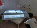 穗凌（SUILING）冰柜商用展示柜冷藏保鮮柜 移動(dòng)三輪車(chē)擺攤臥式冷凍柜 側窗玻璃門(mén)可電瓶供電串串燒烤熟食移動(dòng)冷柜 長(cháng)1.0米 帶視窗 帶燈10~-10℃ 曬單實(shí)拍圖
