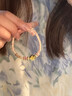 中國(guó)黃金（CHINA GOLD）旺桃花黃金手鏈女足金轉(zhuǎn)運(yùn)珠粉手繩七夕情人節(jié)禮物送女朋友老婆 足金桃你歡心轉(zhuǎn)運(yùn)珠手串【紀(jì)念品】 曬單實(shí)拍圖