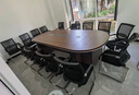 辦公桌橢圓形會議桌長桌簡約現(xiàn)代大型會議室洽談桌椅組合辦公家具 3米長*1.4米寬會議桌 曬單實拍圖
