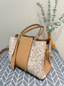 viney斜挎包包女包手提包大容量媽媽包中年生日禮物送女友老婆 【淡雅杏】高檔實(shí)用單肩托特包 通勤百搭小眾時(shí)尚休閑大包 曬單實(shí)拍圖