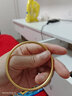 周大生實心古法黃金手鐲足金鐲子七夕禮物送女友54mm/24.49g 曬單實拍圖