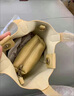 袋鼠女包小臟柜春夏新款韓版時(shí)尚菜籃子手提柔軟質(zhì)感單肩斜挎水桶包 米色 曬單實(shí)拍圖