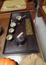 茶錦記實(shí)木茶盤(pán)家用整塊天然黑烏檀木家用辦公簡(jiǎn)約茶具套裝茶臺茶托盤(pán) 【遠山實(shí)木】60*30*4.5（cm） 曬單實(shí)拍圖
