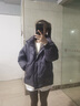 衣典零一（LEDIALYI）羽絨棉服女短款2024冬季女裝新款時(shí)尚休閑中年小個(gè)子棉襖棉衣外套 灰紫色 M （建議115斤內(nèi)） 曬單實(shí)拍圖