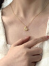 中國黃金三生有杏黃金項(xiàng)鏈女足金和田玉吊墜女七夕情人節(jié)禮物送女友老婆 足金吊墜+約0.7gK金鏈+情人節(jié)禮盒 金重約0.5g 曬單實(shí)拍圖