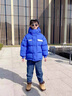G.DUCKKIDS男童冬裝棉服2024新款中大童夾棉加厚保暖外套男孩寬松羽絨棉襖潮 藍(lán)色 RD棉服 160碼 曬單實(shí)拍圖