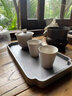 一紀（KAZUNORI）手工鋁制干泡茶盤家用茶具托盤長方形小茶臺托盤紫砂壺托盤收納盤 鋁制高級灰干泡茶盤 曬單實拍圖