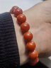 語(yǔ)唐保山南紅瑪瑙手串本命年手鏈柿子紅滿(mǎn)色滿(mǎn)肉 【精品級 一物一證】11mm 曬單實(shí)拍圖