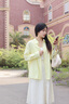 茵曼章若楠同款UPF100+原紗開衫女裝防曬衣薄款襯衫2025夏季新品外套 防曬襯衫-檸檬黃 S 曬單實拍圖
