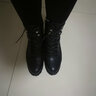 達芙妮短靴女2025冬季新品女鞋粗跟高跟鞋馬丁靴女中跟短筒女靴子 黑色 38 曬單實(shí)拍圖