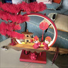 竹暄創(chuàng)意結(jié)婚禮物送新人新娘閨蜜實用高檔婚房裝飾品婚慶擺件新婚禮品 圓形-喜結(jié)良緣-百年好合（紅色） 曬單實拍圖