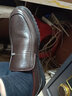 回力皮鞋男真皮軟底防滑男士中老年人爸爸鞋透氣休閑老人鞋舒適男鞋子 813棕色單鞋（不加絨） 41 曬單實(shí)拍圖