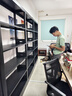 豫鑫輝書架學(xué)校圖書館書架閱覽室家用落地資料架鋼制書架黑色單面一列三 曬單實拍圖