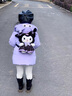 G.DUCKKIDS小黃鴨童裝兒童羽絨服女童中長款冬裝小女孩加厚外套卡通保暖衣服 紫色 90 （建議寶寶10-12公斤 24-36 曬單實拍圖