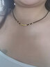 LPEZ老鳳凰黃金竹節(jié)彎管項鏈男女999足金步步高升鎖骨鏈編織吊墜送禮 足金竹節(jié)+4金珠金約1-1.1+黑繩 曬單實拍圖