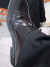 卡帝乐鳄鱼（CARTELO）皮鞋男商务英伦牛皮正装鞋男士婚鞋系带鞋子男2513 黑色增高款 42 实拍图