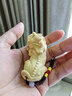 黃楊木雕招財天祿貔貅盤(pán)玩手把件擺件辦公室客廳車(chē)載桌面室內家用 小葉黃楊木精雕天祿貔貅月7公分 送保養油 曬單實(shí)拍圖