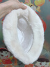 瑜品佳毛絨漁夫帽子女秋冬新款大頭圍韓版百搭防寒護耳帽盆帽顯臉小毛絨 奶白色-均碼 曬單實(shí)拍圖