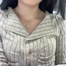 老鳳祥鉆石心中有你項鏈女足銀愛心吊墜七夕情人節(jié)禮物送女友老婆 心中有你項鏈-跳動的心-鉆石款 曬單實拍圖